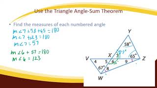 Use the Triangle Angle Sum Theorem