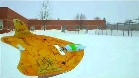 RCDOX 2011 NEURON TANGO high winds winter flights RC plane