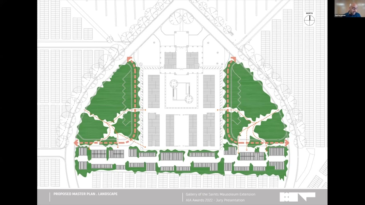 The Gallery of the Saints Mausoleum Extension by BENT Architecture
