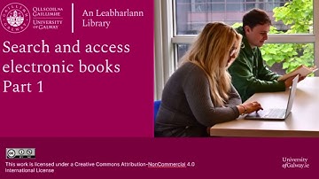 Search and access electronic books using the University of Galway Library Catalogue - Part 1
