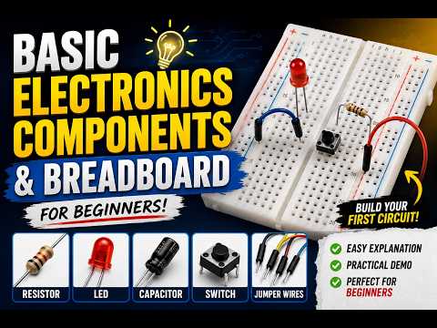 Basic electronics components and all about breadboard