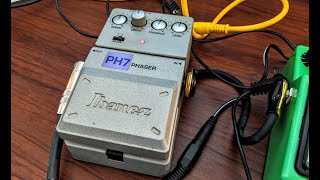 Vintage Ibanez PH7 Phaser Guitar Pedal Unboxing & Quick Demo