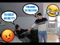 GETTING FULLY DRESSED FOR THE GYM PRANK ON MY GIRLFRIEND ! *SHE CRIES*