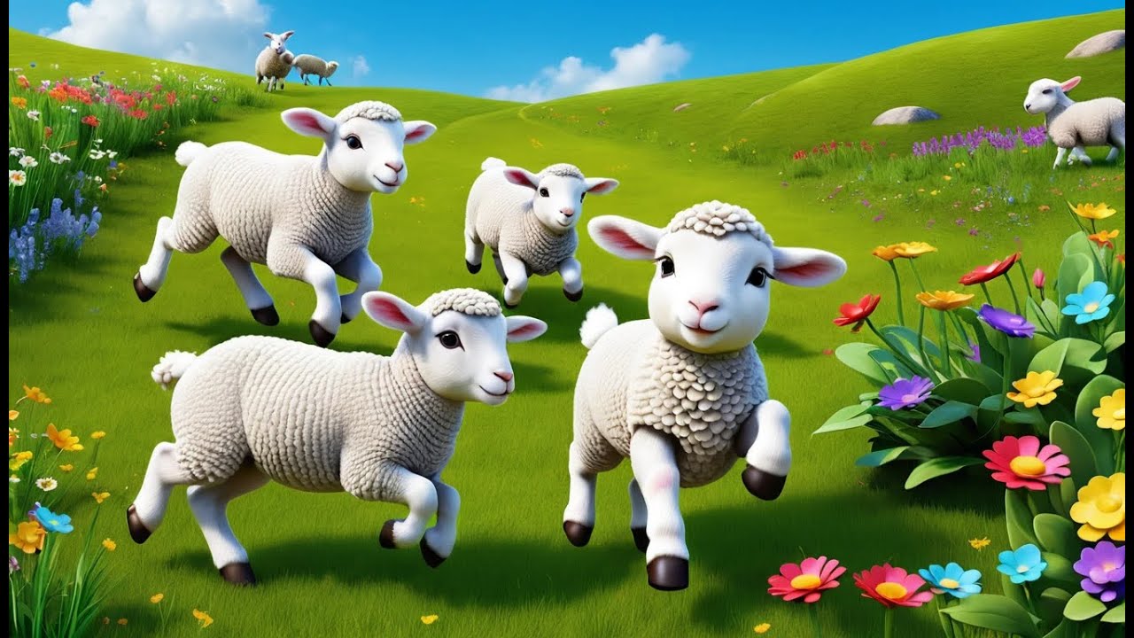 Lambs Play Hide and Seek in the Field | Fun Sheep Song for Kids | Playful Animal Rhyme for Toddlers