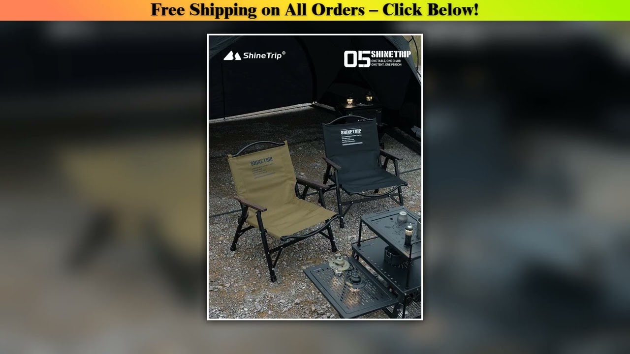 ShineTrip Outdoor Tactical Chair Lightweight Aluminium Foldable Kermit Chair Detachable Portable