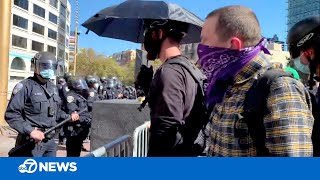Tensions rise after free speech rally turns violent in San Francisco