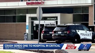 Omaha police officer gets into crash while responding to a cutting call