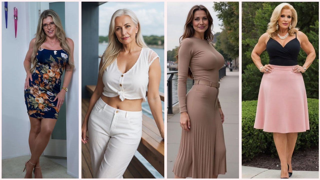 Элегантные образы для женщин зрелого возраста 50–60 лет. Коллекция лукбуков от ИИ.