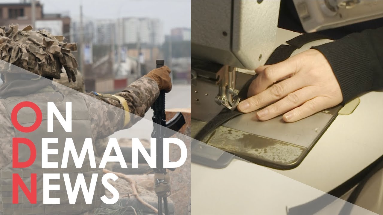 Ukrainian Refugees Sew BODY ARMOURS In Prague