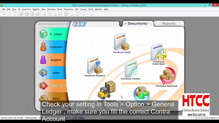 CUSTOMER CONTRA AND SUPPLIER CONTRA