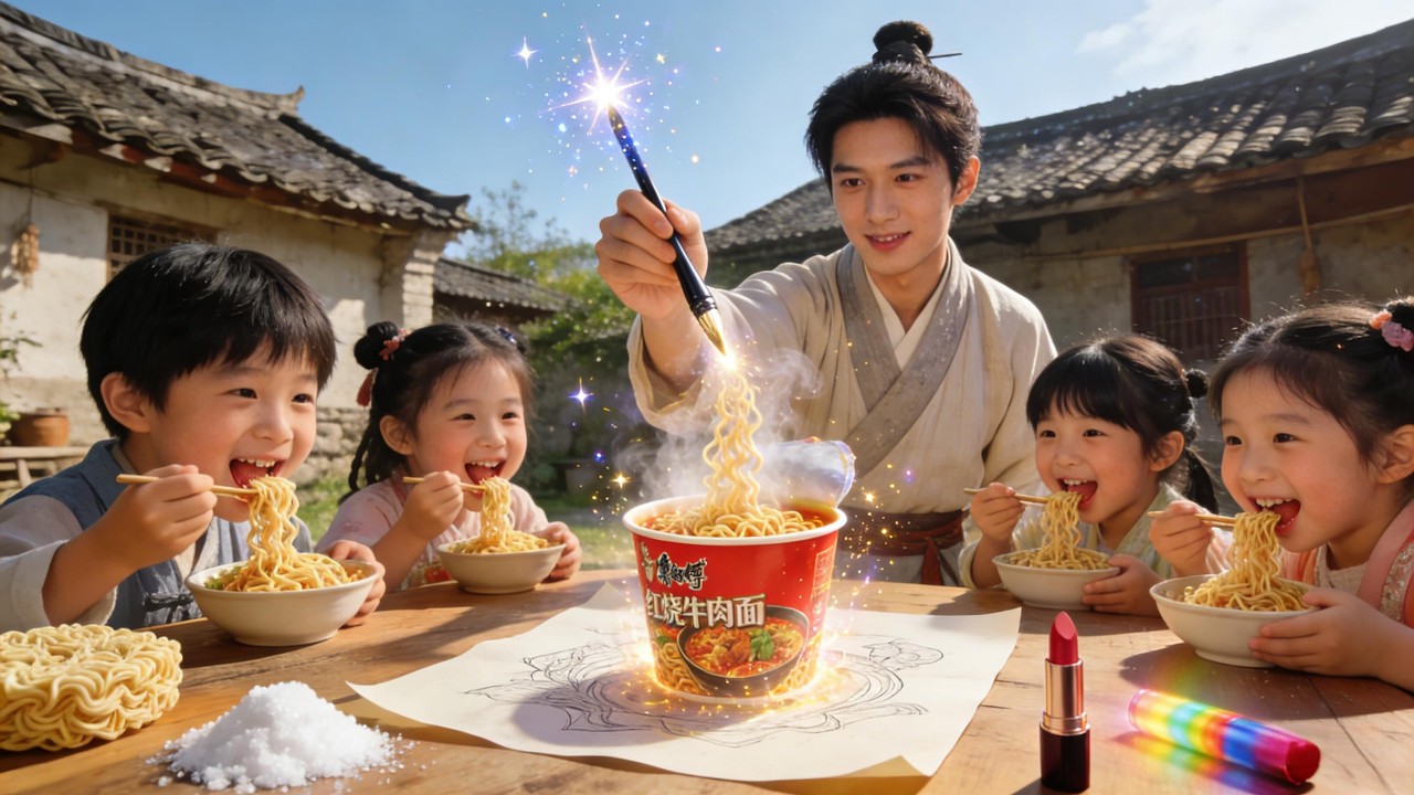 ⚡神筆一畫！電棍、糧食、泡麵全有，皇帝求術，宴召金龍！💧💧💧#短剧 #drama #精彩影视 #movie #影视聚焦 #chinesedrama #anime #影視解説 #搞笑 #穿越