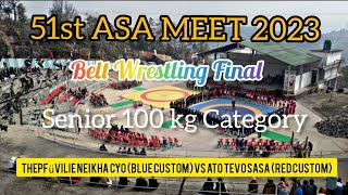 Thepfüvilie Neikha Vs Ato Tevo Final100 Kg Categoryasa 2023 Belt Wrestling