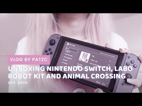 Unboxing Nintendo Switch, Labo Robot Kit, Animal Crossing and Dusk Diver