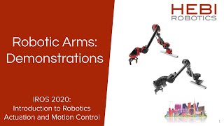 11. Robotic Arms - Demos (IROS 2020 Tutorial Series)