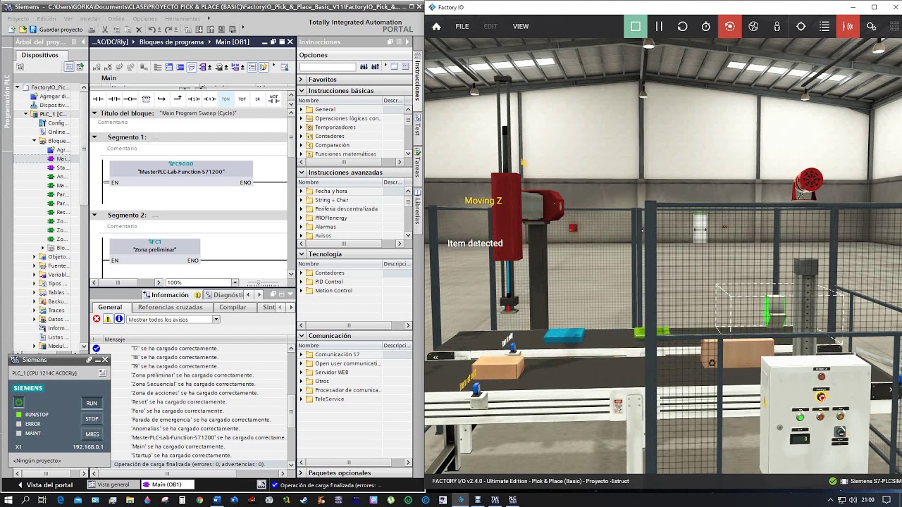 Proyecto Gorka e Itai Pick and Place Factory IO TIA Portal - YouTube