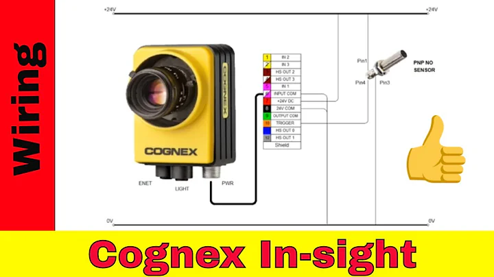 Quick guide to wiring Cognex in-sight camera. Trigger input with push button/proximity sensor.