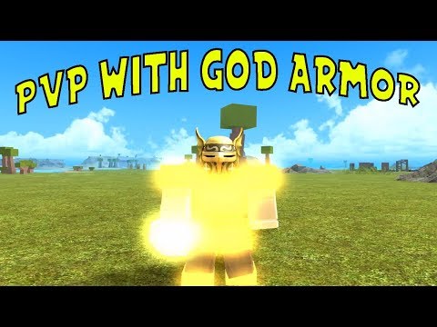 Pvp With God Armor Roblox Booga Booga Youtube