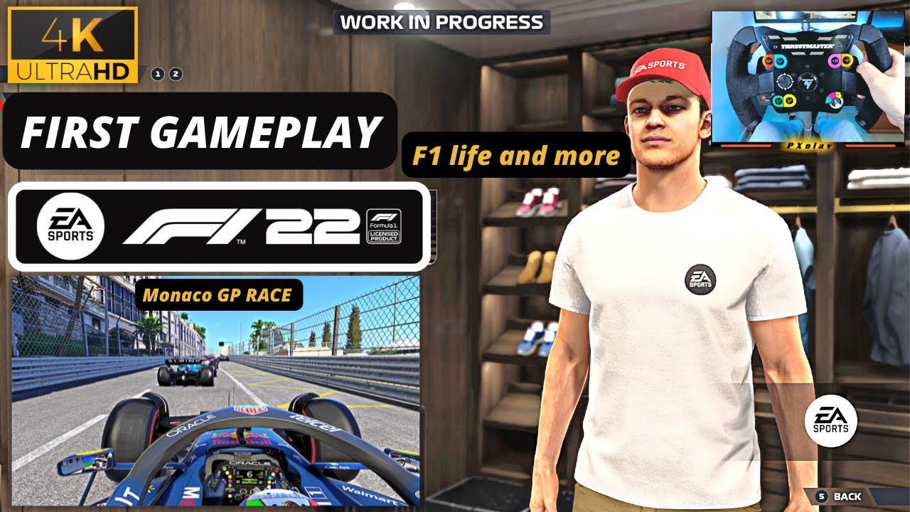 F1 22 Gameplay - NEW F1 LIFE Customization | MONACO GP RACE | Thrustmaster T300 4K ULTRA HD