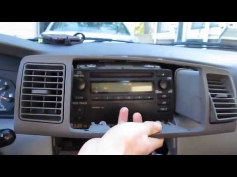 2007 Toyota corolla radio removal