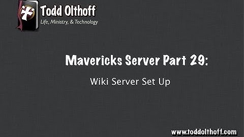 Mavericks Server Part 29: Wiki Server Set Up