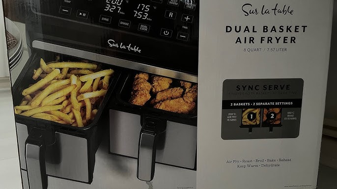 Single or Double Basket Air Fryer – 11 qt – Sur la Table