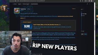 Blizzard just made a MASSIVE change regarding new players in WoW