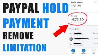 How To Get Paypal Payment Release In 5min 2021 Easy Fix, Paypal Payment On Hold Paypal? Confirm pay🤑