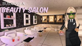 Building a BEAUTY SALON in BLOXBURG using the NEW UPDATE ITEMS