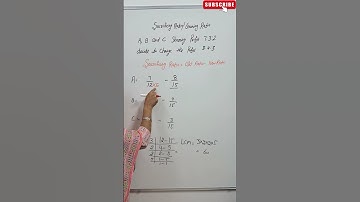 Sacrificing Ratio and Gaining Ratio👆✍️#shorts #changeinprofitsharingratio