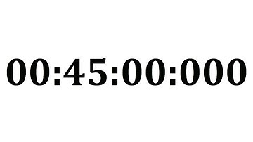 WHITE COUNTDOWN 45 minutes = 2700 seconds = 2700000 milliseconds, Full HD 60fps, no audio
