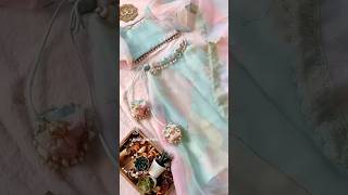Organza ethnic wear for girls/outfit from scratch idea#fashion#diy#explore#minivlog#shorts#foryou