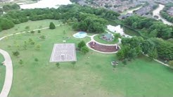 Flying Drone around Rockwall Texas Park 