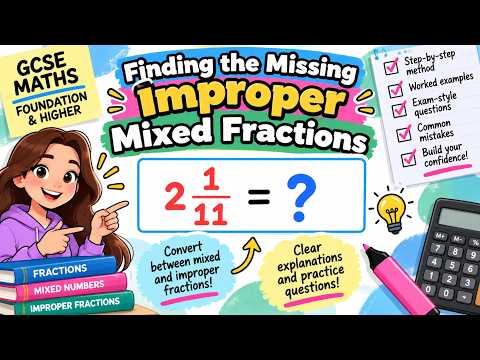 Find the Missing Improper & Mixed fractions video thumbnail