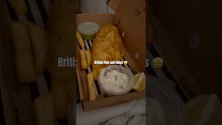 My British Husband loves Fish and Chips! #shorts #fishandchips #foodshorts #takeaways