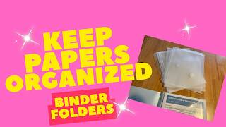 Easy Binder Organization for Kids | XDYinhao 12 Pack Binder Folders with Pockets