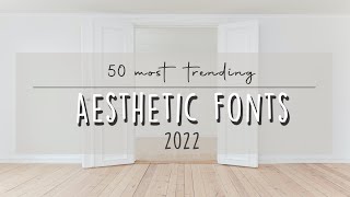 50 most trending Aesthetic Fonts 2022 (with download links) screenshot 4