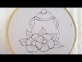 Very easy and beautiful hand embroidery design tutorial-Easy hand embroidery stitches