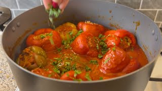 Cea mai delicioasă rețetă de ARDEI UMPLUȚI cu sos de ROȘII 👉 prepararea durează maxim 15 minute