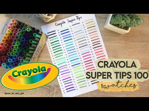 Crayola Super Tips 100 Swatches 