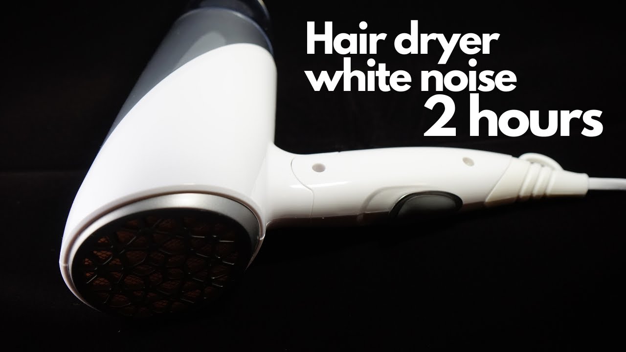 Hair dryer noise baby sleep 2 hours black screen, sleep aid for baby