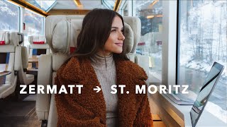 We Took Switzerland's Most Scenic, Luxurious (& expensive) Train to St. Moritz! | VLOG