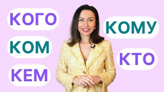 Qui = КТО, КОМ, КОГО, КОМУ, КЕМ ? Apprendre le russe