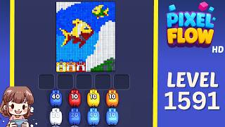 Pixel Flow Level 1591 Solution Walkthrough