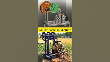 Double barrel mud pump!! | Mechanical Mechanism| #chairidesign #engineering #technology
