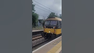 Class 47 Scotrail " Lady Diana Spencer "  and class 57 at the rear. Newbury racecourse.
