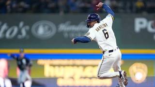 David Hamilton's Explosive Brewers Debut: 4 Hits, 2 Runs, 1 Stolen Base! | MLB Highlights