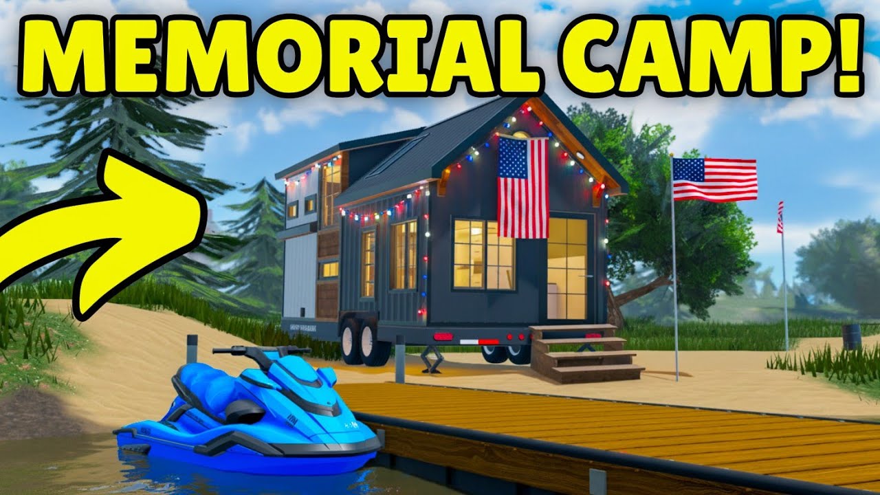 I Camped at a Lake with My Tiny House for Memorial Day in APM | Roblox ...