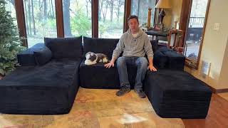 134 Oversized U-Shaped Boneless Couch | Cloud Sofa with Chaise