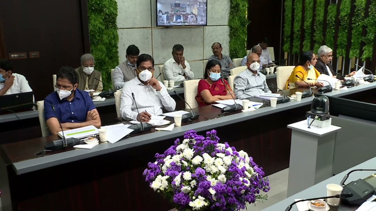 CM YS Jagan video conference visuals with collectors of 4 districts on heavy rains and flood damage