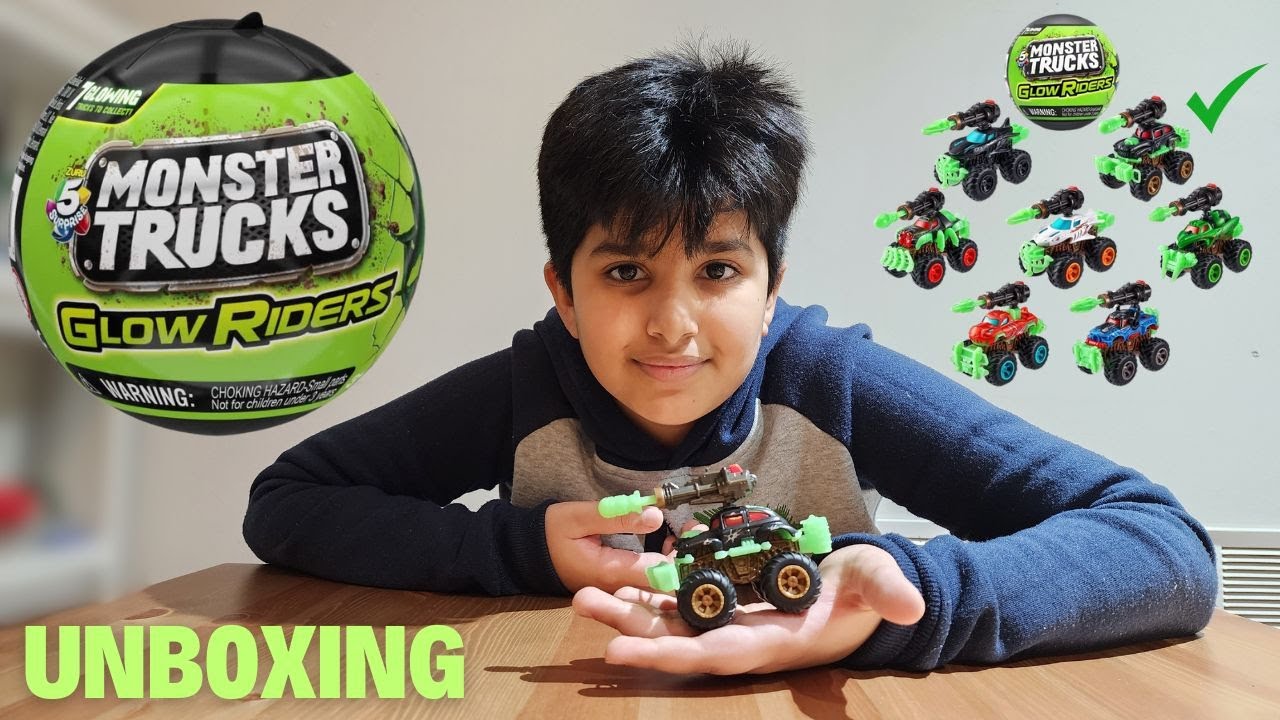 Monster Truck Toys UNBOXING 📦 | Glow Riders | Unbox The World | - YouTube